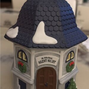 Department 56 Blue and White “Silent Night Music Box” (retired)